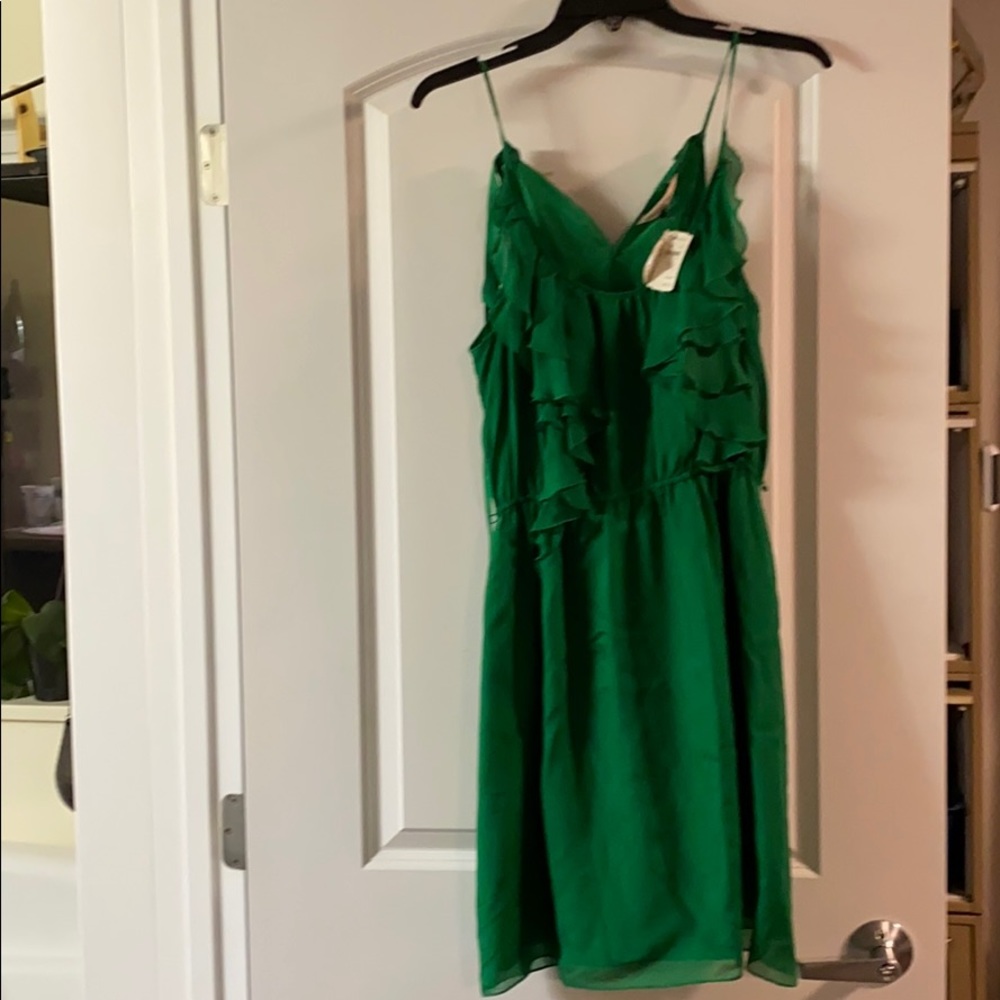 Rebecca Taylor green silk dress.